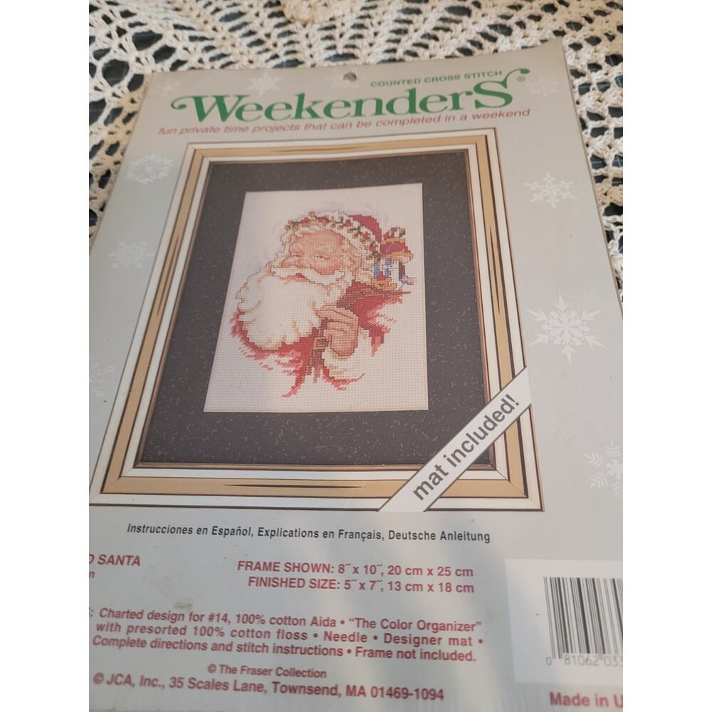 Weekenders Counted Cross Stitch Kit ~ Rosy Cheeked Santa ~ 03306